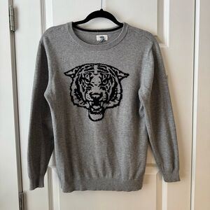 Old Navy Tiger Sweater Boys 14-16 XL Fits Women M/L 100% Cotton